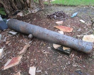 18 th century 7 ft Iron cannon.  Six available at off site location