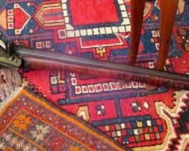 Turkish-Ottoman Miquelet flint lock musket with hexagonal butt and ball trigger. Inlaid with ivory, mother of pearl and brass