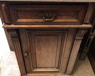 Antique Marble Top  Night Stand