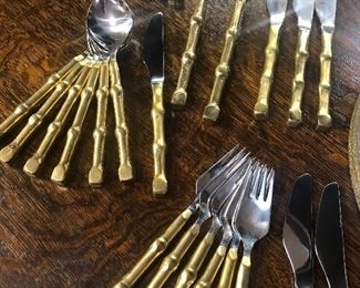 Quality 6 place setting Bamboo Stainless