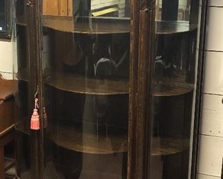 Antique Griffin  Curved Glass China  Attributed to Horner 