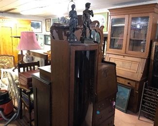 1 of Several Antique Oak Secretaries 