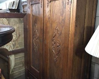 Antique Oak Knock Down Wardrobe
