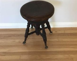 Old Holtmans and Son Vintage Swivel Stool with Clawed Feet on Balls https://ctbids.com/#!/description/share/278026