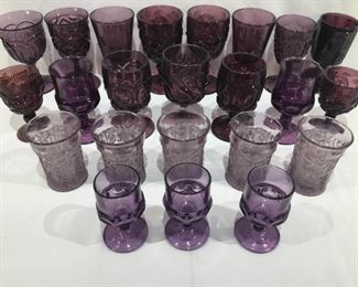 Purple Glassware 23 Pcs https://ctbids.com/#!/description/share/278056