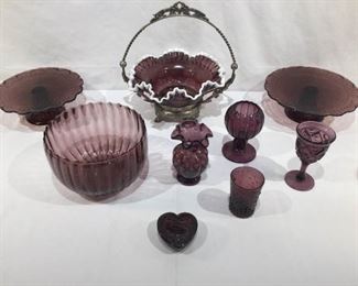 Fenton & Purple Glassware 11 Pcs https://ctbids.com/#!/description/share/278060