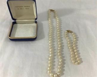 Cultured Pearl Necklace & Bracelet https://ctbids.com/#!/description/share/278071