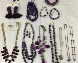 Purple & Metal Tone Jewelry - incl Sterling https://ctbids.com/#!/description/share/278075