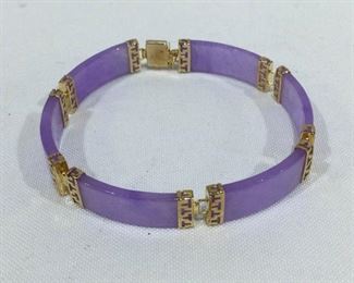 14K Purple Jade Bracelet https://ctbids.com/#!/description/share/278076