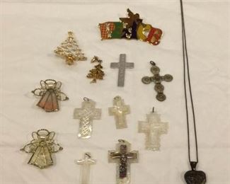 Crosses Angels Hearts & Christmas Tree Jewelry Sterling https://ctbids.com/#!/description/share/278108