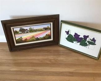 2 Paintings of Farm and Flowers Both Signed https://ctbids.com/#!/description/share/278135