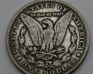 Back 1892-CC Morgan Dollar
