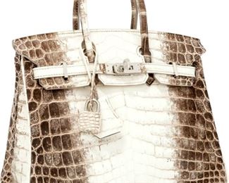 Lot 760 Hermes Himalayan Crocodile Birkin