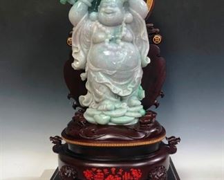 Lot 905 Jadeite Standing Buddha.