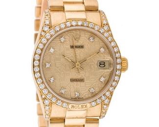 LOT 767 LADIES ROLEX PRESIDENTIAL WATCH