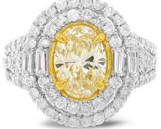 FANCY YELLOW DIAMOND RING