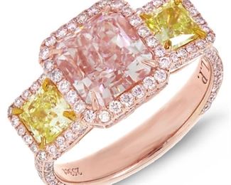GIA PINK DIAMOND RING