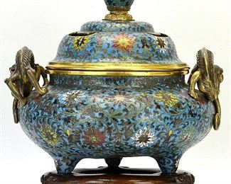LOT 352 Cloisonne Incense Burner