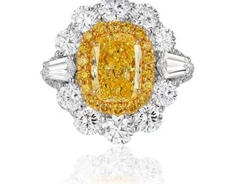 LOT886 Fancy Intense Yellow Diamond RingGIA