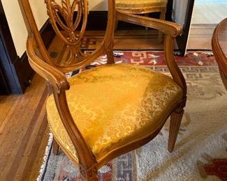 Set of 12 Hepplewhite Dining Chairs w Shield Backs