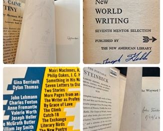 Lots Signed (Dale Carnegie, Herman Wouk, Joseph Heller, John Steinbeck)