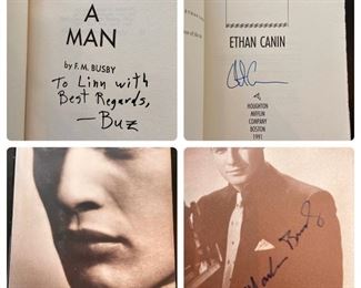 Lots Signed (F.M. Busby, Ethan Canin, Marlin Brando)