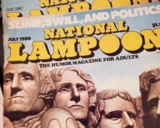National Lampoon Magazines. Kinda Raunchy if you ask me, but I secretly look at them when no one is looking, never even knew they existed.