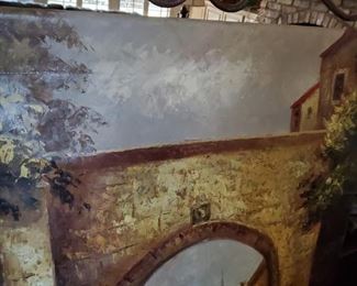 Bad Picture, but a beautiful hand painted scroll with weights on both ends