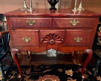Antique Shell Carved Queen Anne Lowboy