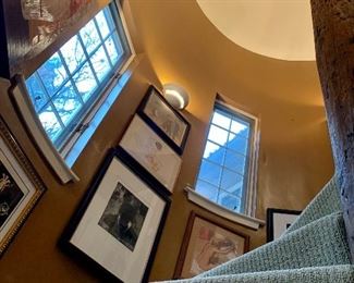 So much artwork! Original, lithos, prints - all beautifully framed!