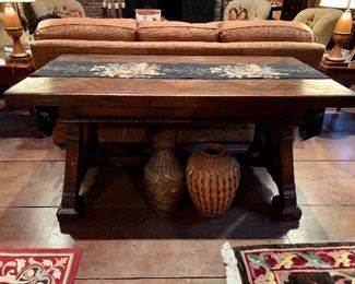 Antique English Trestle Table - extends to GIANT Size!