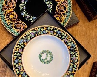And we have Rosenthal Versace "Gold Ivy" - 2 7-piece place settings of Medusa and two place settings for Gold Ivy.