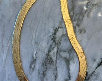 14 K Gold Herringbone Chain