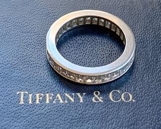 Tiffany Platinum Full Eternity Engagement Ring