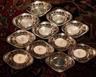 Sterling nut dishes