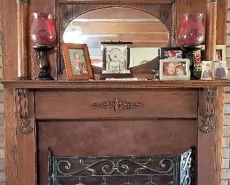 Antique Fireplace Mantle and Surround from an old Victorian Home.
