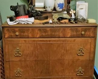 Antique Chest with Mirror