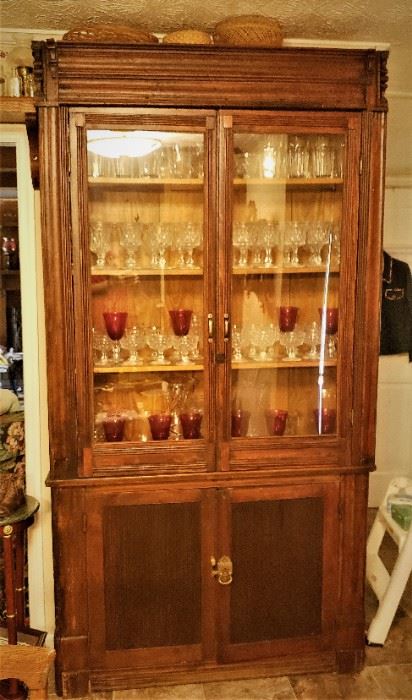 China Cabinet fabricated from an old Vintage Built-in from and old home.