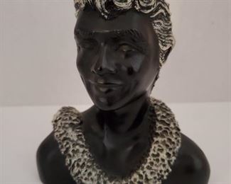 Lopaka Bust made of Black Coral - Hawaiian
