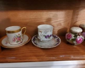Demitasse Cups and other porcelain pieces