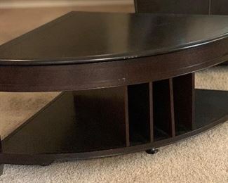 Magnussen T1124 Darien Wood Wedge Shaped Coffee Table 19x36x36in HxWxD
