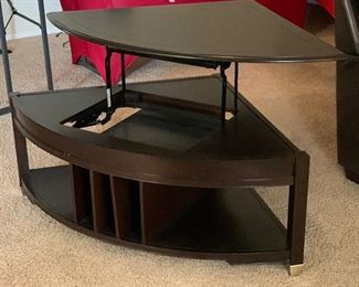 Magnussen T1124 Darien Wood Wedge Shaped Coffee Table 19x36x36in HxWxD
