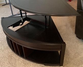 Magnussen T1124 Darien Wood Wedge Shaped Coffee Table 19x36x36in HxWxD