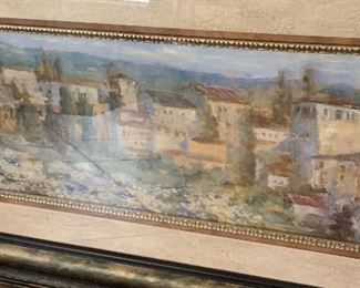 Provincial Village Painting 25x47in
