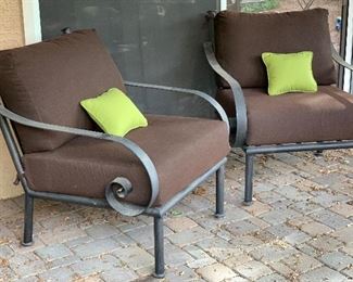 Heavy Wrought Iron Wide Scroll arm Chair #1 44x31x36in HxWxD
Heavy Wrought Iron Wide Scroll arm Chair #2 44x31x36in HxWxD