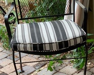 Vintage Wrought Iron Mesh Chair 33x22x20 HxWxD