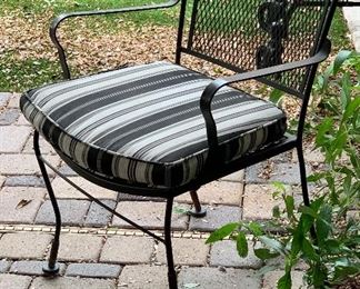Vintage Wrought Iron Mesh Chair 33x22x20 HxWxD