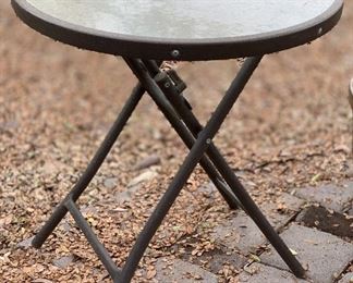 Folding Patio End Table