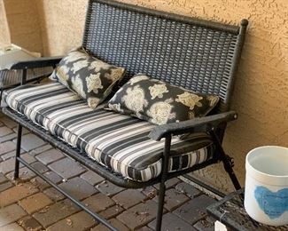 All Weather Wicker Bench/Loveseat