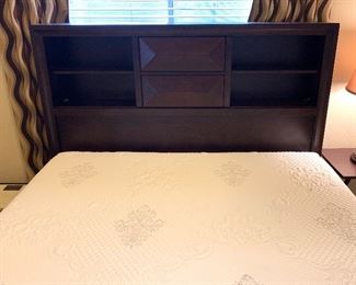 Queen Sz Contemporary Storage/Dresser Bed Memory Foam 57x63x91in HxWxD